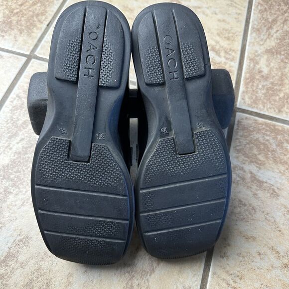 Coach Leather Loafers Classic Sleek Black Women’s Size 36 Square Toe Modest Chic - Picture 2 of 11